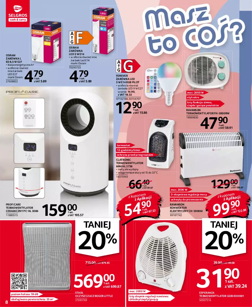 Gazetka promocyjna Selgros - Oferta przemysłowa - ważna 30.09 do 13.10.2021 - strona 8 - produkty: Konwektor elektryczny, Termos, Termowentylator, Top, Uchwyty