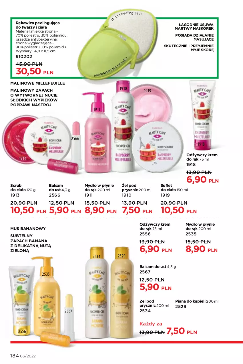 Gazetka promocyjna Faberlic - ważna 04.04 do 24.04.2022 - strona 184 - produkty: Balsam do ust, Krem do rąk, Mus, Mydło, Mydło w płynie, Peeling