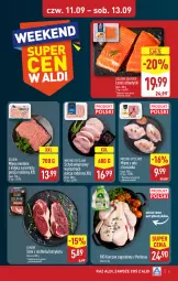 Gazetka promocyjna Aldi - Oferta weekendowa - Gazetka - ważna od 13.09 do 13.09.2025 - strona 5 - produkty: Kurczak, Mięso mielone, Por, Stek, Mięsne specjały, Golden Seafood, Schab wieprzowy, Kotlet, Rostbef, Mięso