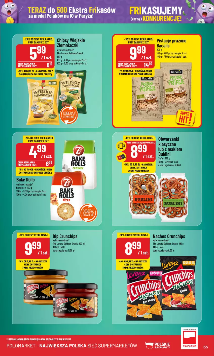 Gazetka promocyjna PoloMarket - Gazetka pomocyjna - ważna 31.07 do 06.08.2024 - strona 55 - produkty: Bake Rolls, Chipsy, Crunchips, LG, Lorenz, Pizza, Ryż, Tera