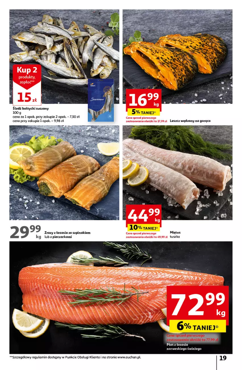 Gazetka promocyjna Auchan - Gazetka Mamy wiosnę Ale jazda! Hipermarket Auchan - ważna 18.04 do 24.04.2024 - strona 19 - produkty: Piec, Pieczarka, Sos, Szpinak, Tusz