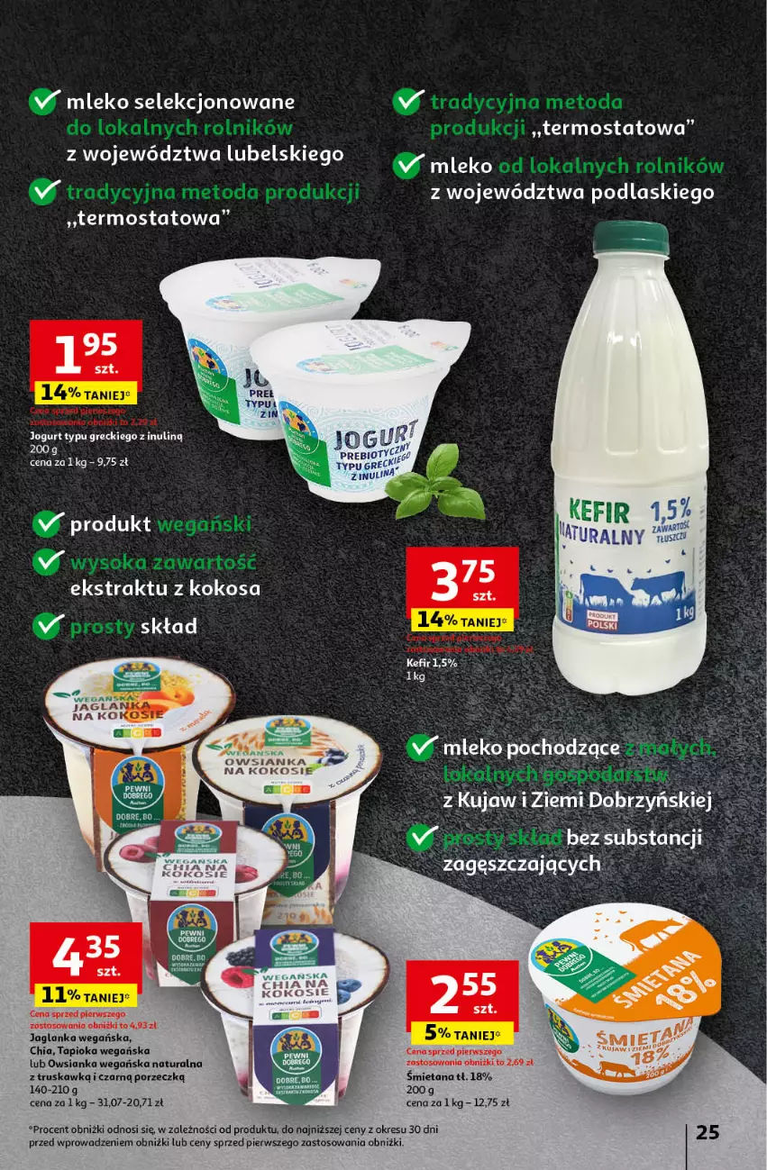 Gazetka promocyjna Auchan - Gazetka Mamy wiosnę Ale jazda! Hipermarket Auchan - ważna 18.04 do 24.04.2024 - strona 25 - produkty: Chia, Jaglanka, Jogurt, Kefir, Kokos, Mleko, Owsianka, Podlaski, Por, Termos