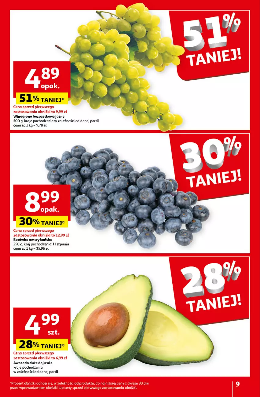 Gazetka promocyjna Auchan - Gazetka Mamy wiosnę Ale jazda! Hipermarket Auchan - ważna 18.04 do 24.04.2024 - strona 9 - produkty: Borówka, Borówka amerykańska, Wino