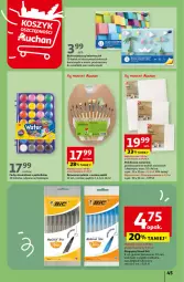 Gazetka promocyjna Auchan - Gazetka Mamy wiosnę Ale jazda! Hipermarket Auchan - Gazetka - ważna od 24.04 do 24.04.2024 - strona 45 - produkty: Por, BIC, Zestaw pędzli, Długopis, Tusz, Paleta, Obraz, Olej, Fa