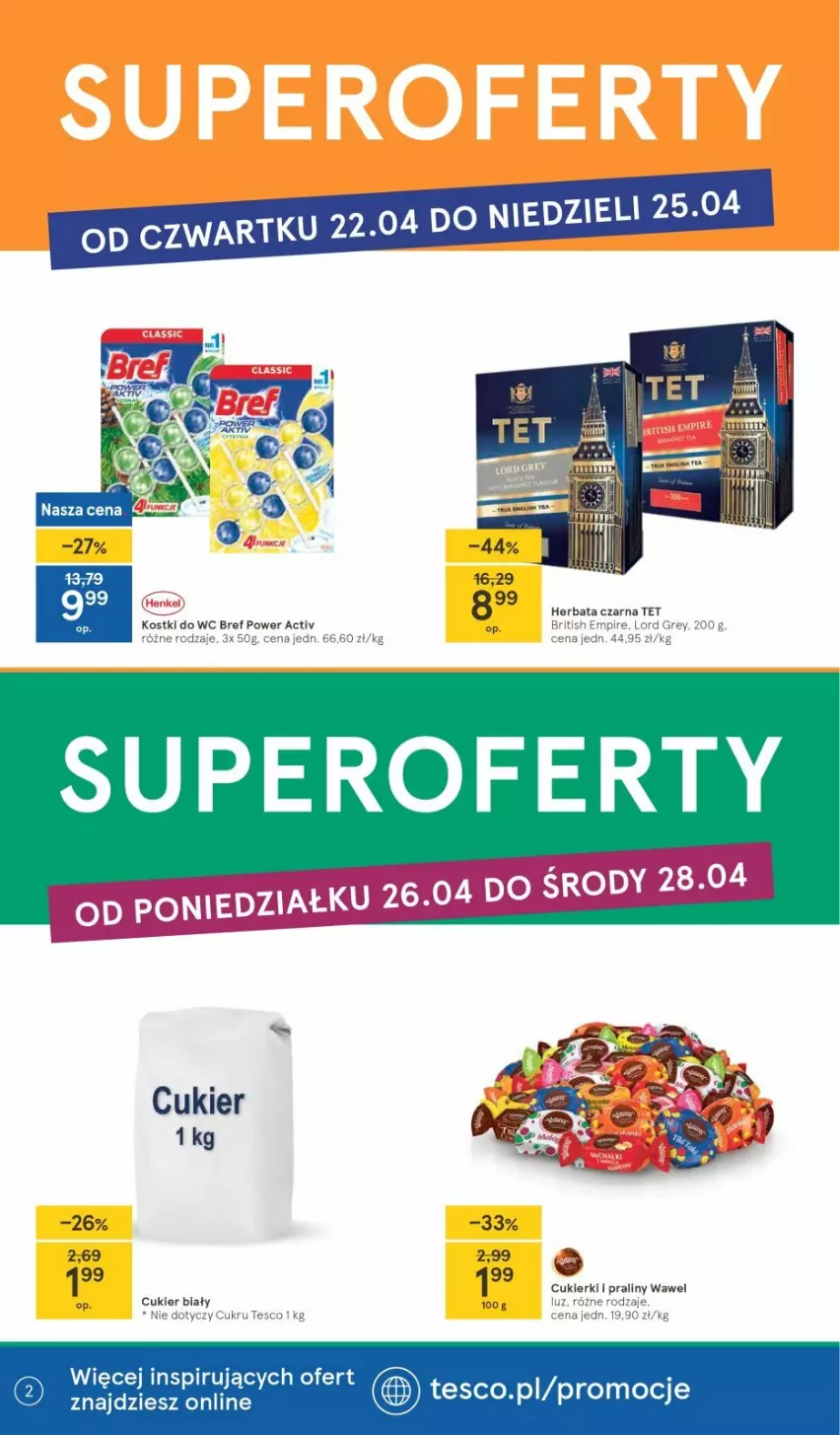 Gazetka promocyjna Tesco - Tesco gazetka - przyszły tydzień - ważna 22.04 do 28.04.2021 - strona 2 - produkty: Cukier