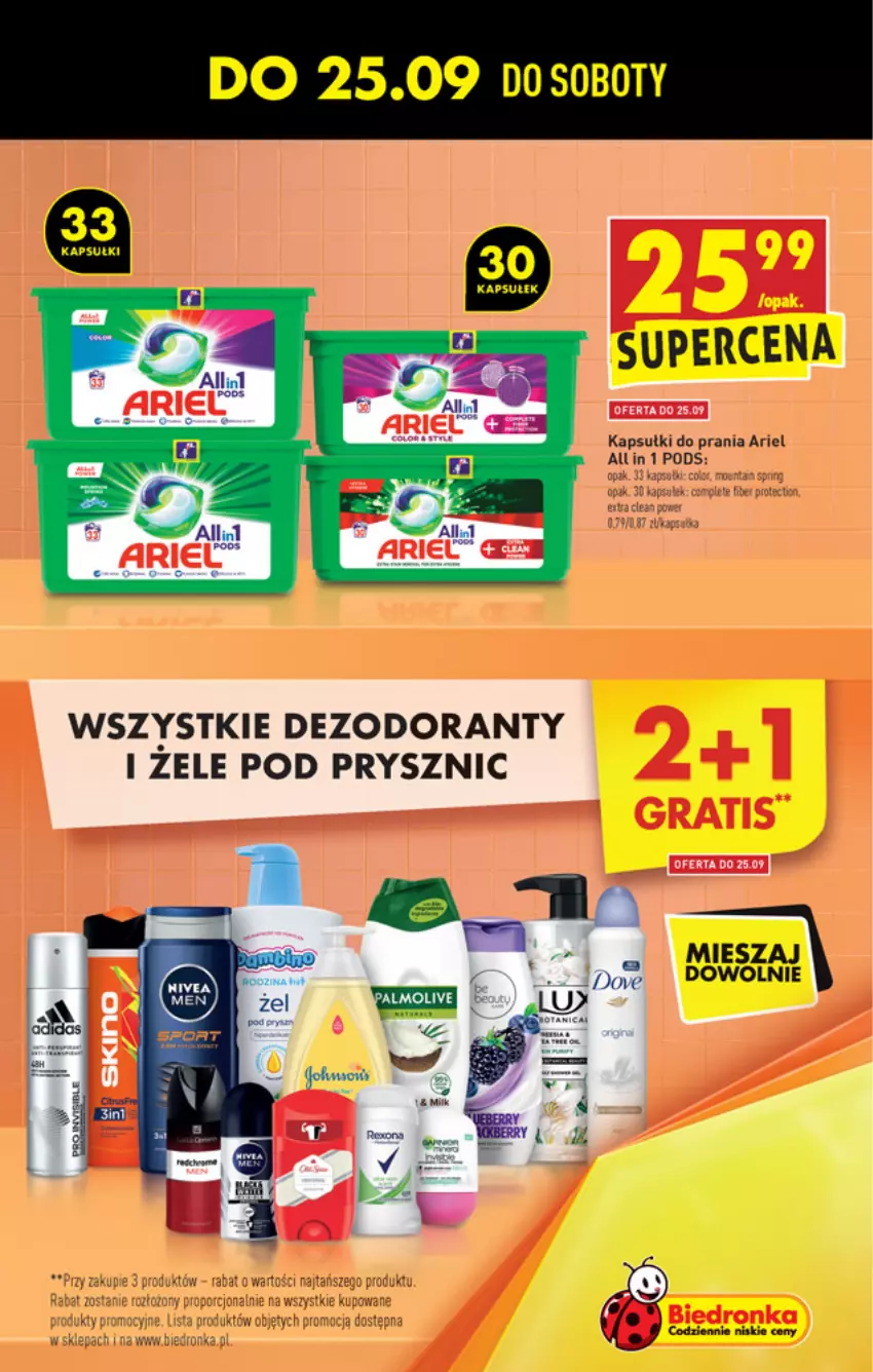 Gazetka promocyjna Biedronka - W tym tygodniu - ważna 23.09 do 29.09.2021 - strona 5 - produkty: Ariel, Dron, Kapsułki do prania, Manta, Por