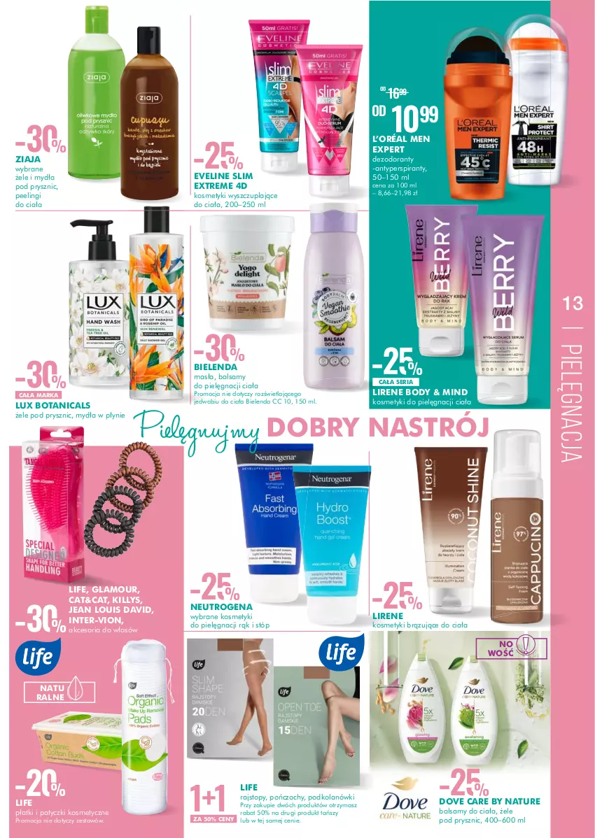 Gazetka promocyjna Super Pharm - Gazetka - ważna 26.05 do 08.06.2022 - strona 13 - produkty: Bielenda, Body, Dezodorant, Dove, Eveline, Killys, L’Oréal, Lirene, Neutrogena, Ser, Ziaja