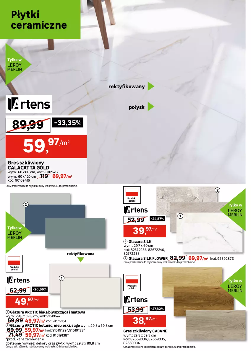 Gazetka promocyjna Leroy Merlin - Gazetka Leroy Merlin - ważna 09.09 do 29.09.2026 - strona 18 - produkty: Glazura, Gres, Gres szkliwiony, Lazur, Por, Top, Vileda