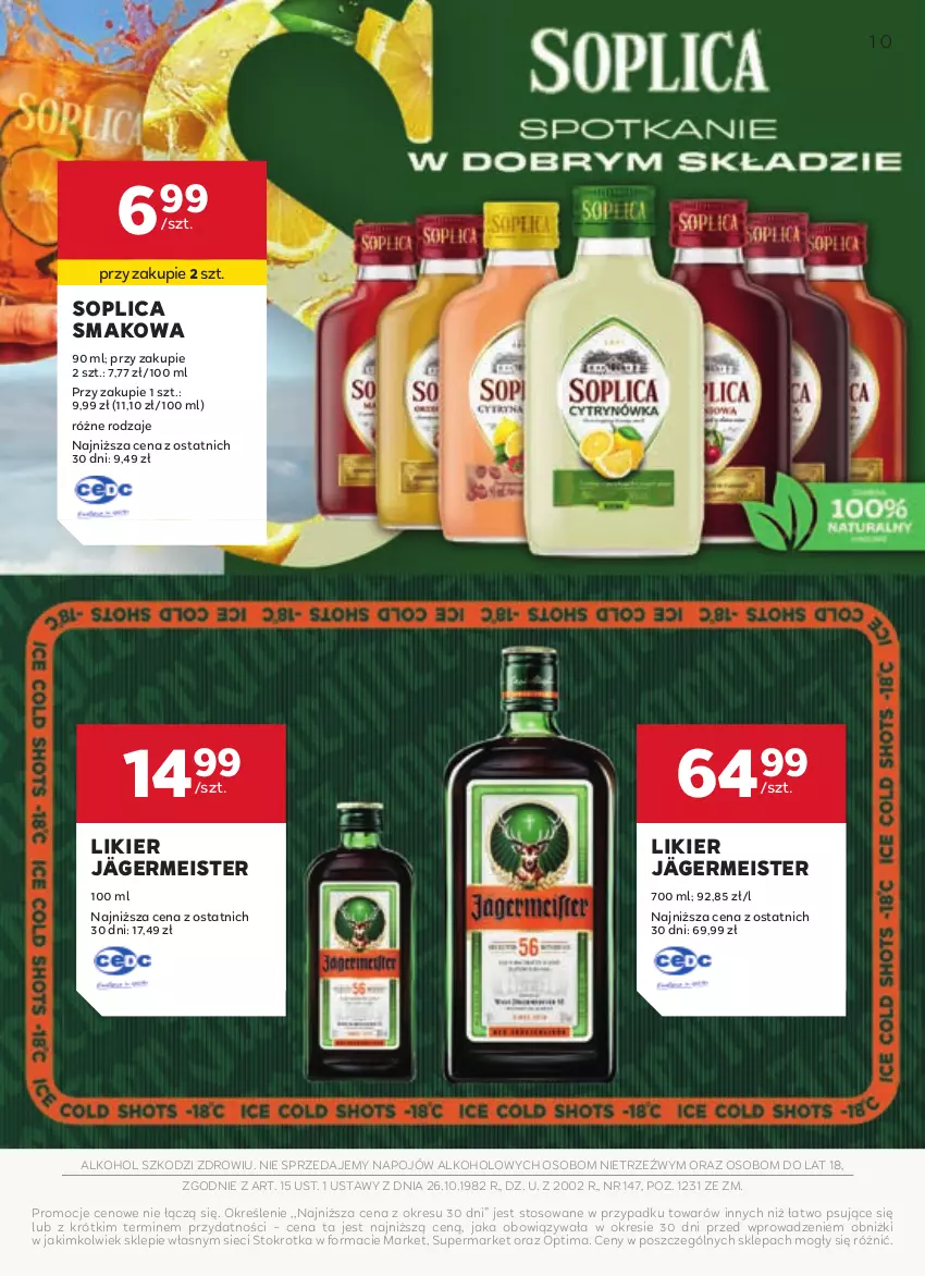 Gazetka promocyjna Stokrotka - W dobrym smaku! - ważna 16.04 do 13.05.2026 - strona 10 - produkty: Likier, Optima, Soplica