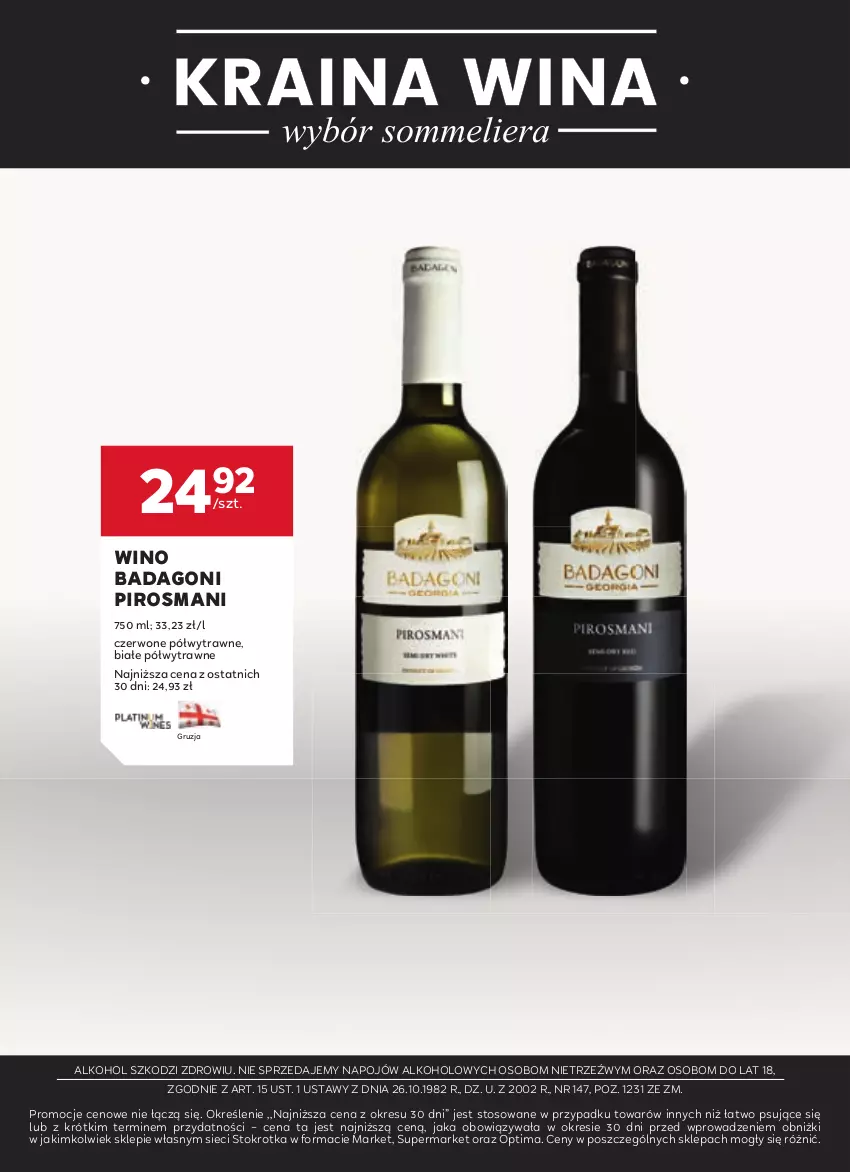 Gazetka promocyjna Stokrotka - W dobrym smaku! - ważna 16.04 do 13.05.2026 - strona 18 - produkty: Optima, Wino