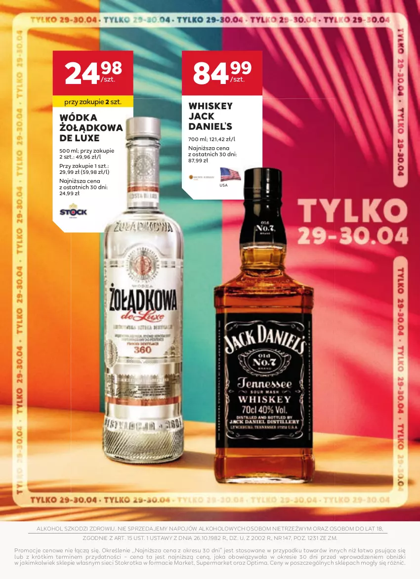Gazetka promocyjna Stokrotka - W dobrym smaku! - ważna 16.04 do 13.05.2026 - strona 4 - produkty: Optima, Whiskey, Wódka