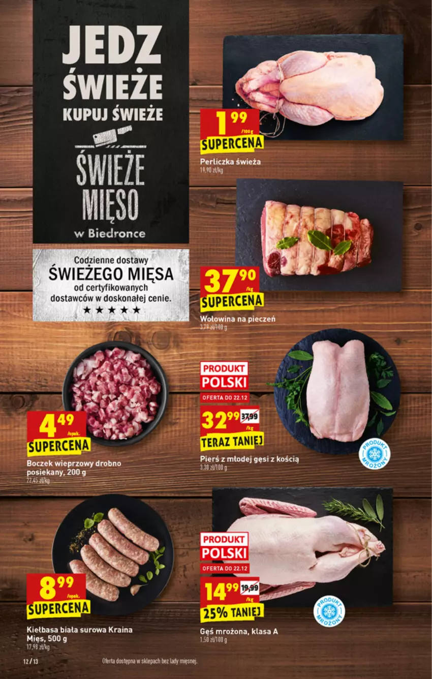 Gazetka promocyjna Biedronka - W tym tygodniu - ważna 20.12 do 24.12.2021 - strona 12 - produkty: Dron, Kiełbasa, Kiełbasa biała, Piec