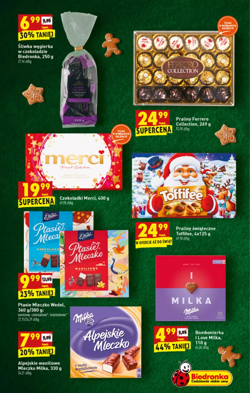 Gazetka promocyjna Biedronka - W tym tygodniu - ważna 20.12 do 24.12.2021 - strona 41 - produkty: Dron, Fa, Ferrero, Merci, Milka, Mleczko, Praliny, Toffifee