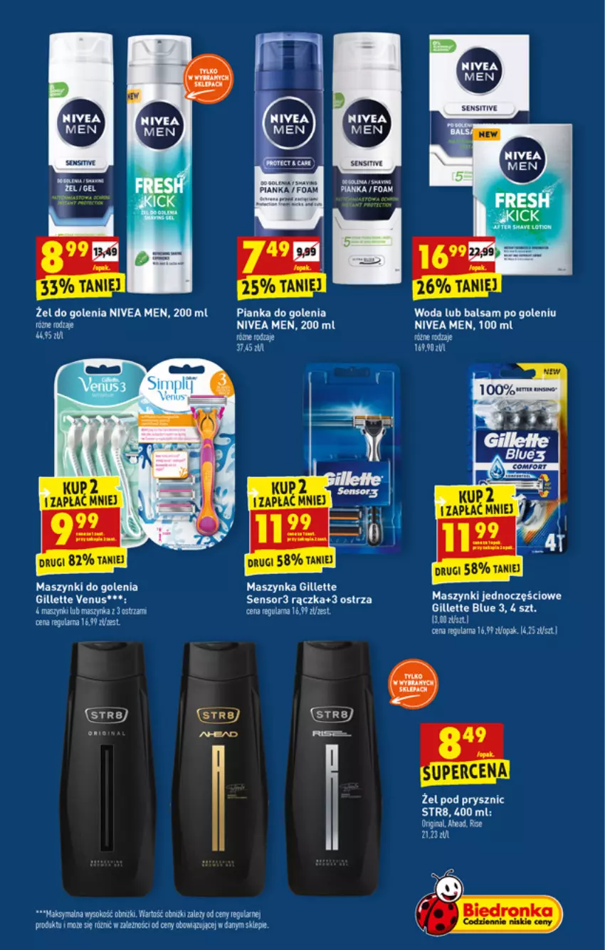 Gazetka promocyjna Biedronka - W tym tygodniu - ważna 20.12 do 24.12.2021 - strona 61 - produkty: Balsam po goleniu, Dron, Gillette, Gillette Venus, Maszynka, Nivea, Nivea Men, Pianka do golenia, Sok, Str8, Szynka, Venus, Woda