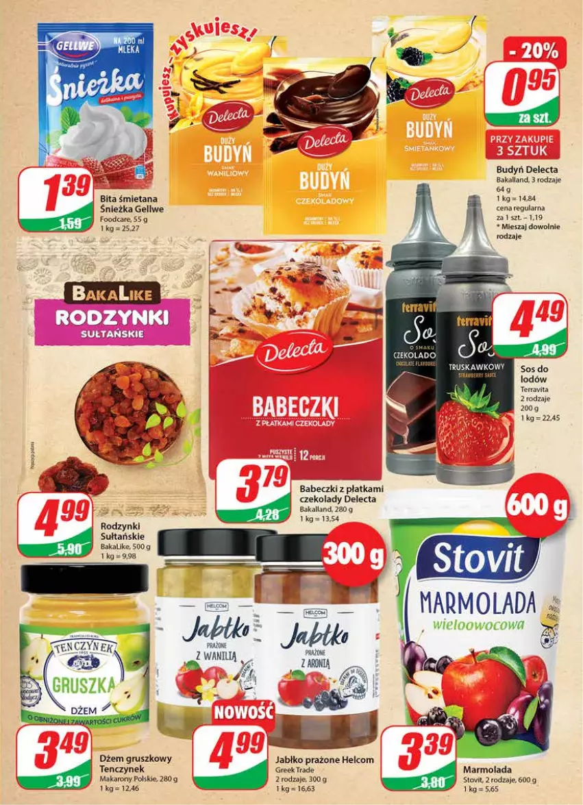 Gazetka promocyjna Dino - Gazetka - ważna 29.06 do 05.07.2022 - strona 5 - produkty: Babeczki, Bakalland, Budyń, Delecta, Dżem, HELCOM, Makaron, Marmolada, Mola, Rodzynki, Sos