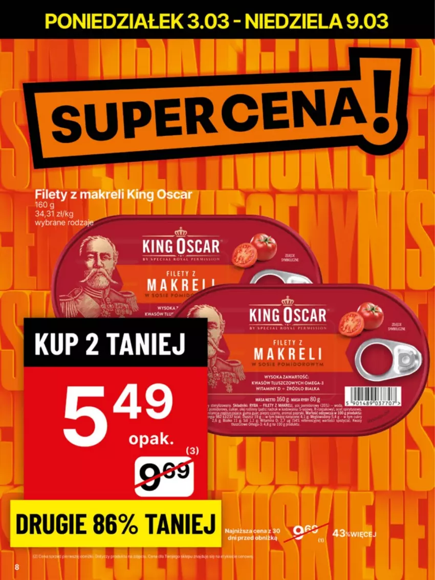 Gazetka promocyjna Delikatesy Centrum - NOWA GAZETKA Delikatesy Centrum od 3 marca! 3-9.03.2025 - ważna 03.03 do 09.03.2025 - strona 8 - produkty: Omega-3, Wasa