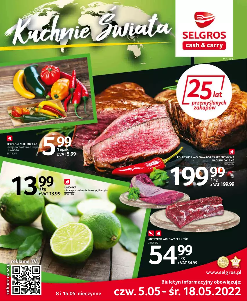 Gazetka promocyjna Selgros - Katalog Kuchnie Świata - ważna 22.04 do 31.12.2022 - strona 1 - produkty: Antrykot wołowy, LG, Limonka, Polędwica, Polędwica wołowa