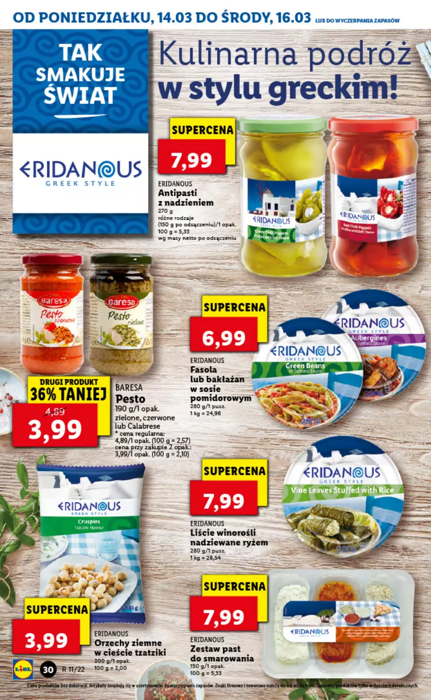 Gazetka promocyjna Lidl - GAZETKA - ważna 14.03 do 16.03.2022 - strona 30 - produkty: Fa, Fasola, Gin, Pesto, Ryż, Sos, Wino