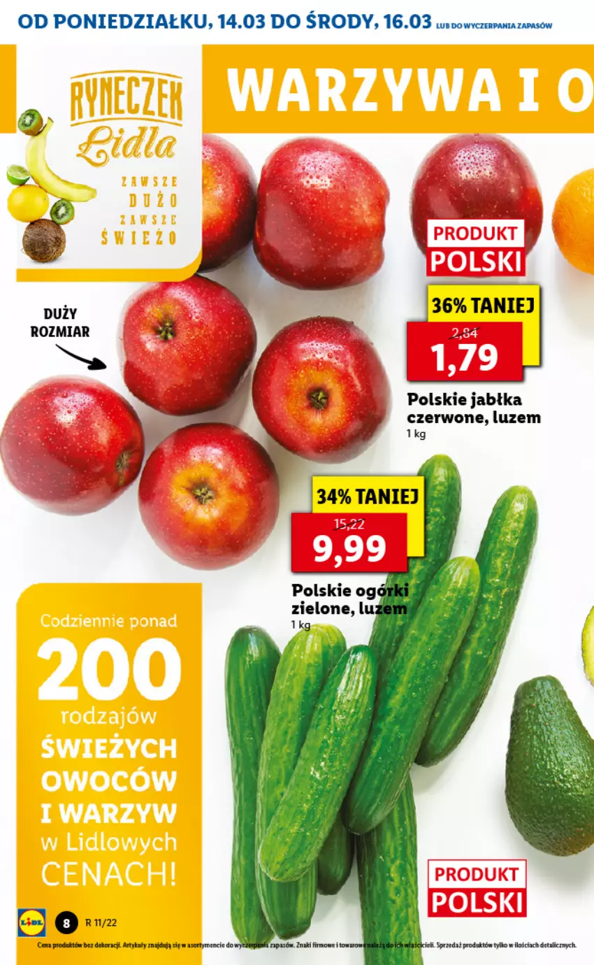 Gazetka promocyjna Lidl - GAZETKA - ważna 14.03 do 16.03.2022 - strona 8 - produkty: Jabłka