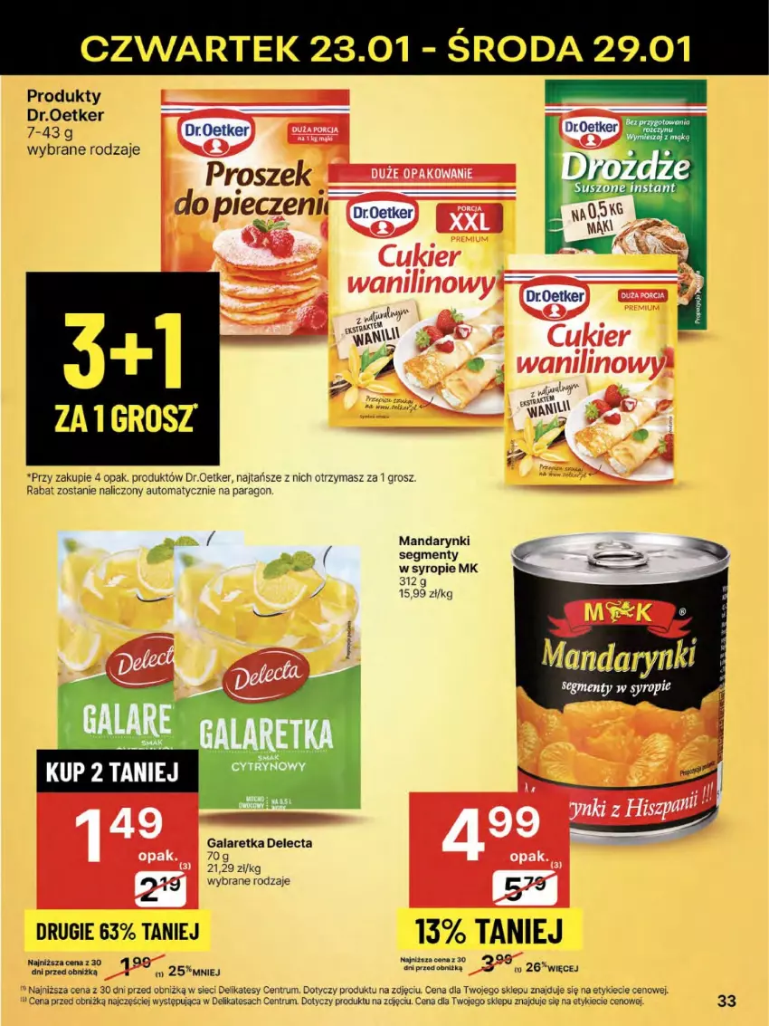 Gazetka promocyjna Delikatesy Centrum - NOWA GAZETKA Delikatesy Centrum od 23 stycznia! 23-29.01.2025 - ważna 23.01 do 29.01.2025 - strona 33 - produkty: Delecta, Dr. Oetker, Gala, Galaretka, Mandarynki, Por, Rum, Syrop